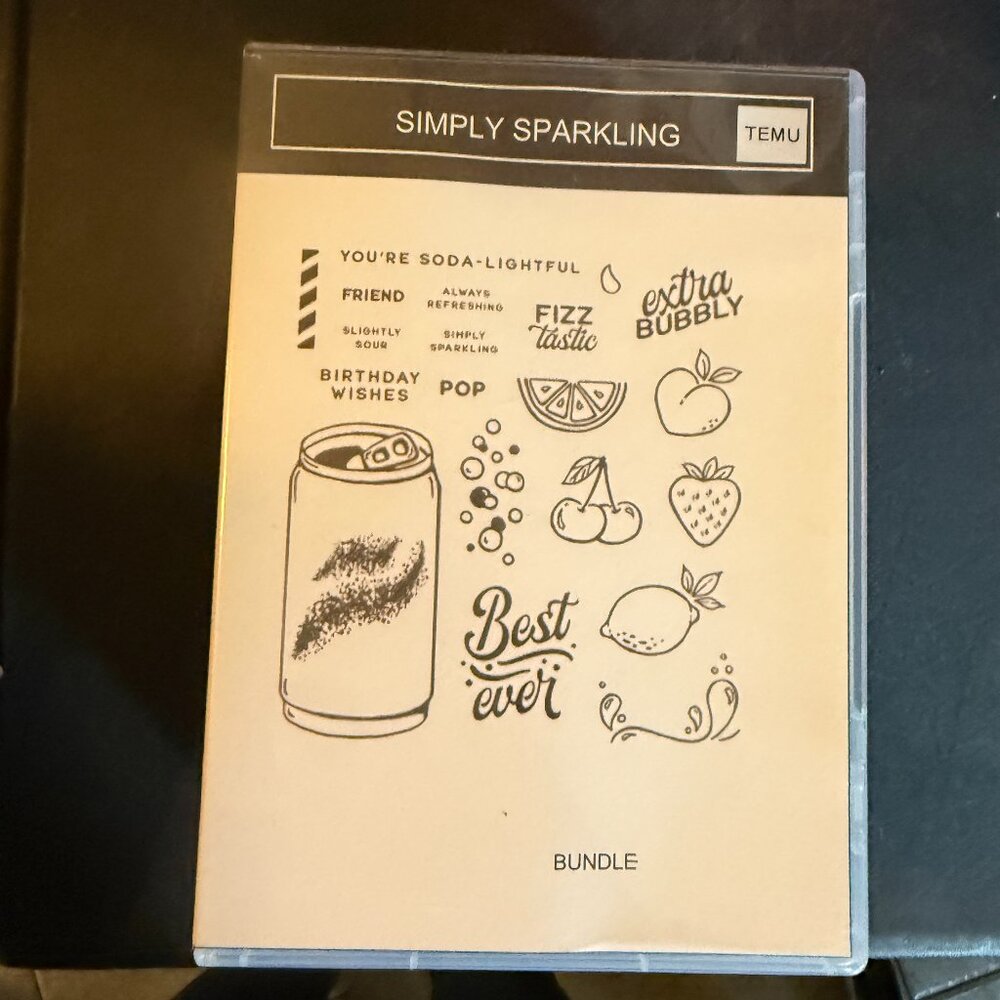 Temu Stamps and Dies Simply Sparkling